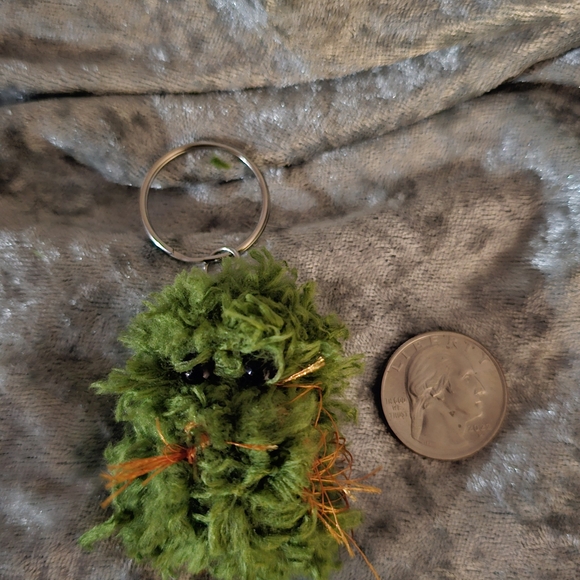 Green Fuzzy Keychain Accessory - Picture 4 of 5
